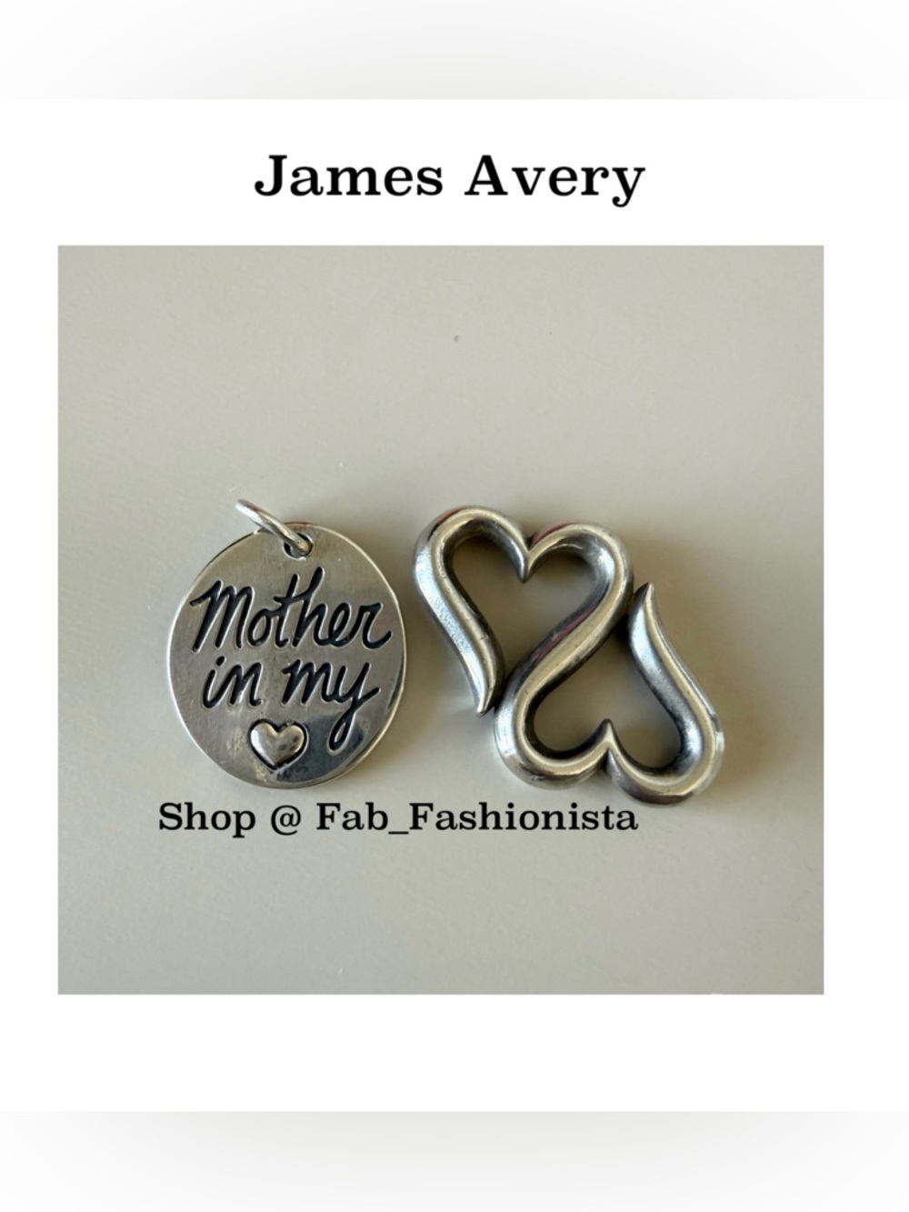 James Avery Sterling Silver Charm Pendants Retired mom mother